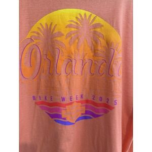 Harley-Davidson‎ Men's Bike Week 2025 Orlando Neon Orange Graphic Tee XL NWT